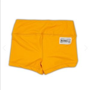 THE BARBELL CARTEL SUNSET GOLD WOMEN'S WORKOUT SHORTS